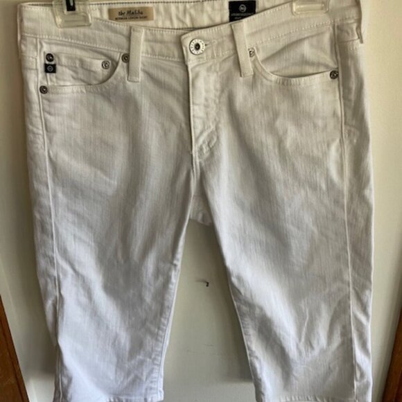 AG ADRIANO GOLDSCHMIED The Malibu Bermuda Length Shorts White Denim 27 - Picture 4 of 16
